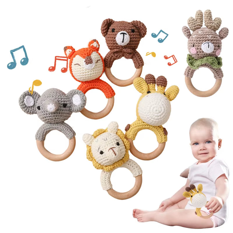 0- December Baby'S Toys Animal Crochet Rattle Toy Baby Toy Crochet Animal Toys Animal Doll Crib Products Baby Comfort Toy