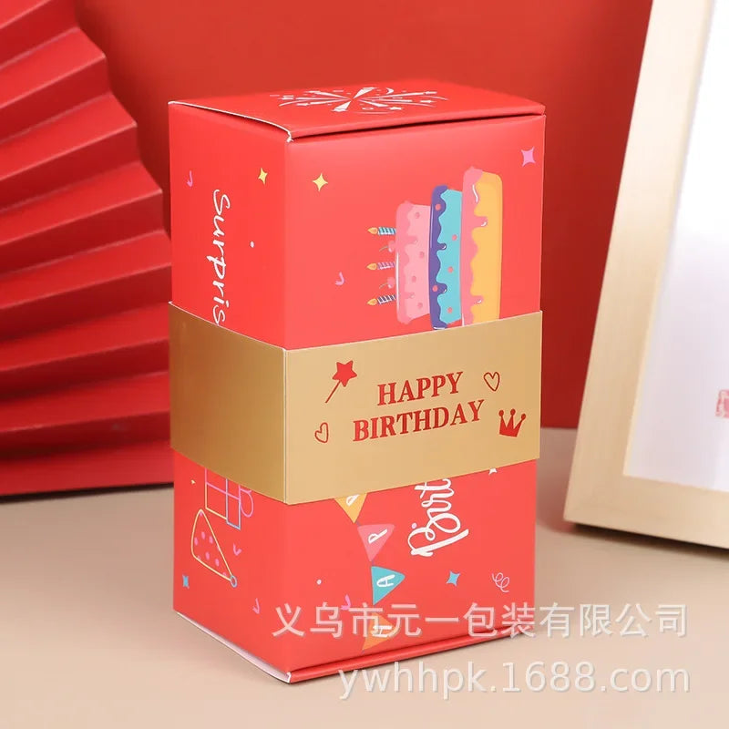 Christmas Gift Box DIY Folding Paper Box Money Pop Up Birthday Surprise Bounce Box Explosions Red Envelope Surpris Gift Box