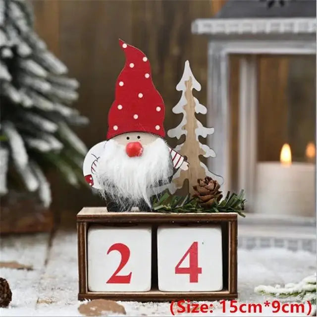 New Santa Christmas Calendar Party Home Decorate Merry Christmas New Year Gifts Santa Christmas Decor Home Fashion Accessories