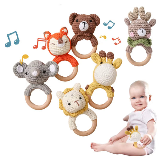 0- December Baby'S Toys Animal Crochet Rattle Toy Baby Toy Crochet Animal Toys Animal Doll Crib Products Baby Comfort Toy
