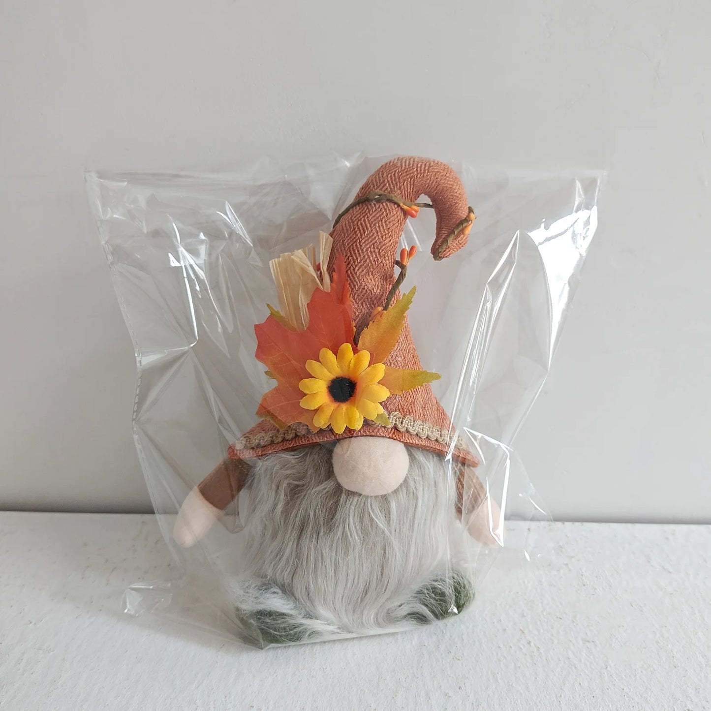 Glowing Faceless Gnomes Doll Handmade Maple Leaf Sunflower Dwarf Doll Pendant Home Autumn Thanksgiving Day Christmas Decoration