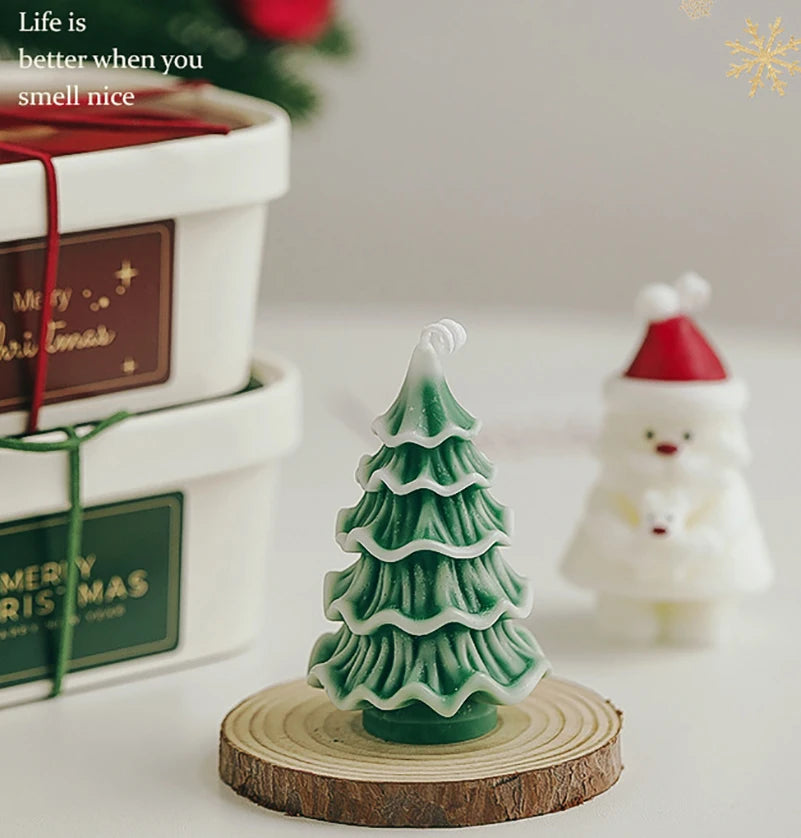 Festive Scented Candle Safe Scented Christmas Tree Candle Christmas Aromatherapy Candle Soothing For Holiday Decoration Dining