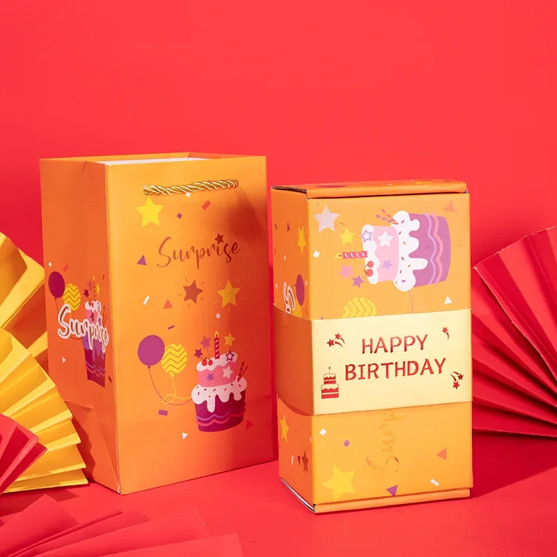 Christmas Gift Box DIY Folding Paper Box Money Pop Up Birthday Surprise Bounce Box Explosions Red Envelope Surpris Gift Box