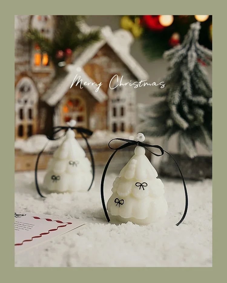 Cute Christmas Tree Scented Candles Handmade Fragrance Creative Ornaments Aromatherapy Xmas Gifts Birthday Gift Home Decor