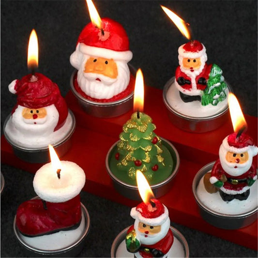 Christmas Tree Scented Candle Handmade Santa Claus Cute Soy Wax Candles Snowman Wedding Candles Home Decoration Party Xmas Gifts