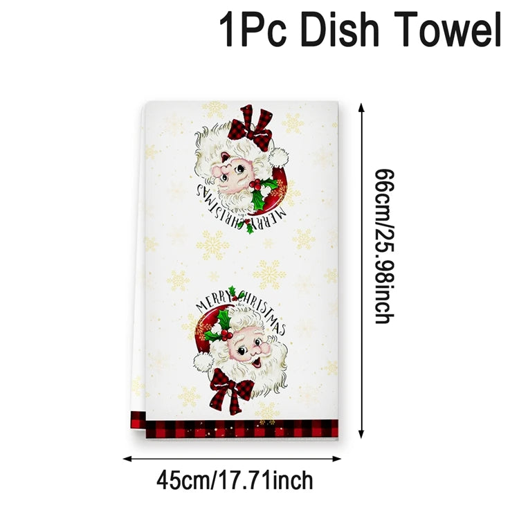 Christmas Kitchen Towels Christmas Decoration for Home 2024 Pendant Xmas Dish Towels Ornaments Navidad Natal New Year Gift 2025