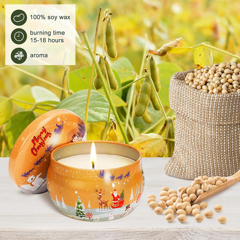 Christmas Scented Candles Set 12 Bulk Home Aromatherapy Candles Perfect Gift for Women Ideal for Candlelight Dinners Spa Baths