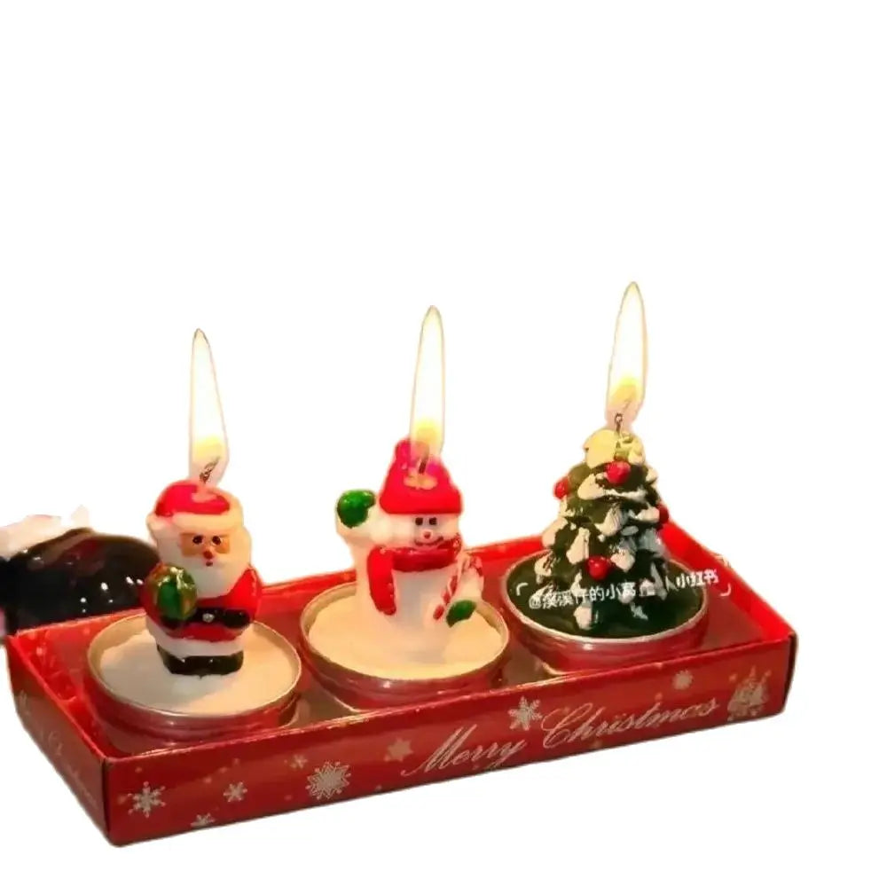 Christmas Tree Scented Candle Handmade Santa Claus Cute Soy Wax Candles Snowman Wedding Candles Home Decoration Party Xmas Gifts