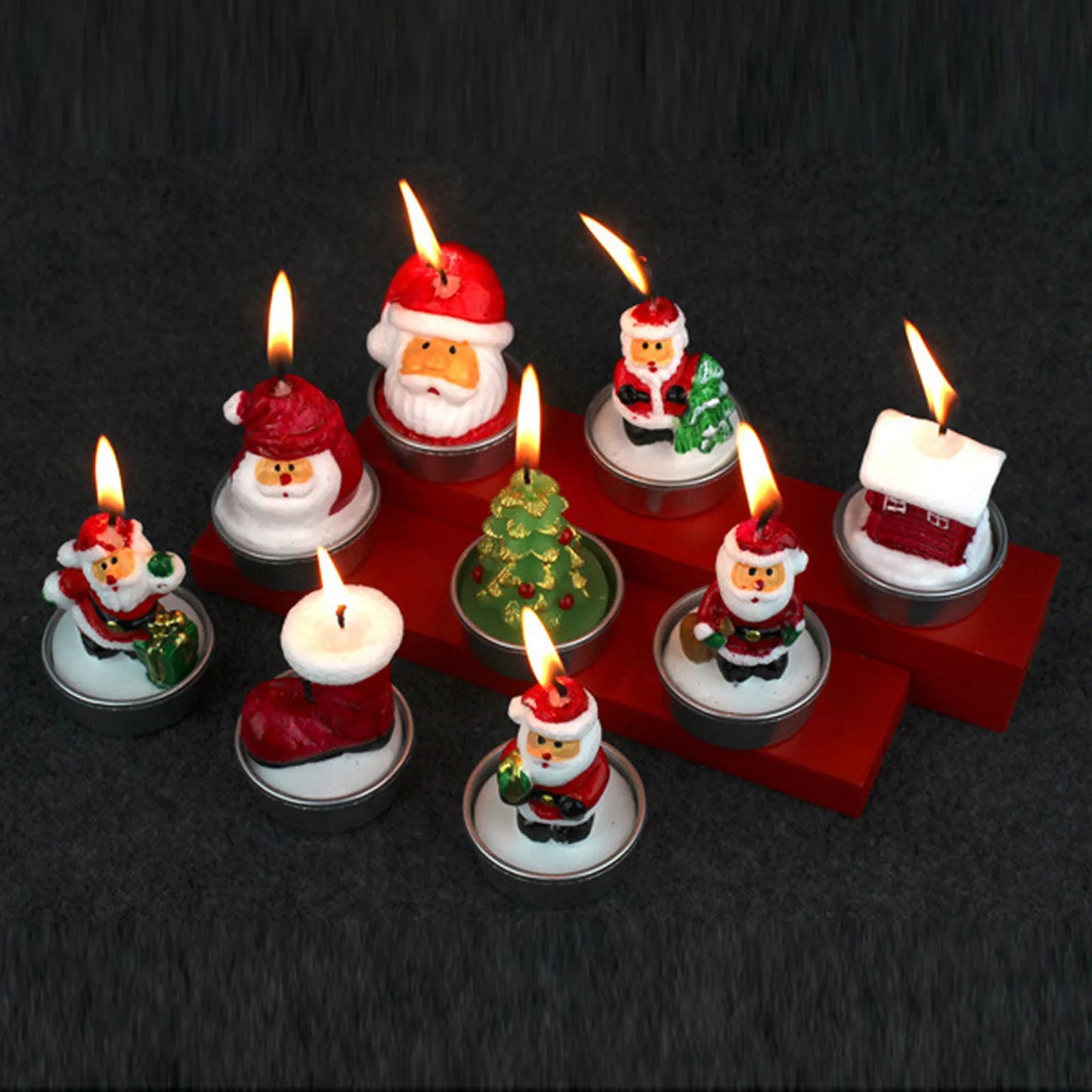 Christmas Tree Scented Candle Handmade Santa Claus Cute Soy Wax Candles Snowman Wedding Candles Home Decoration Party Xmas Gifts
