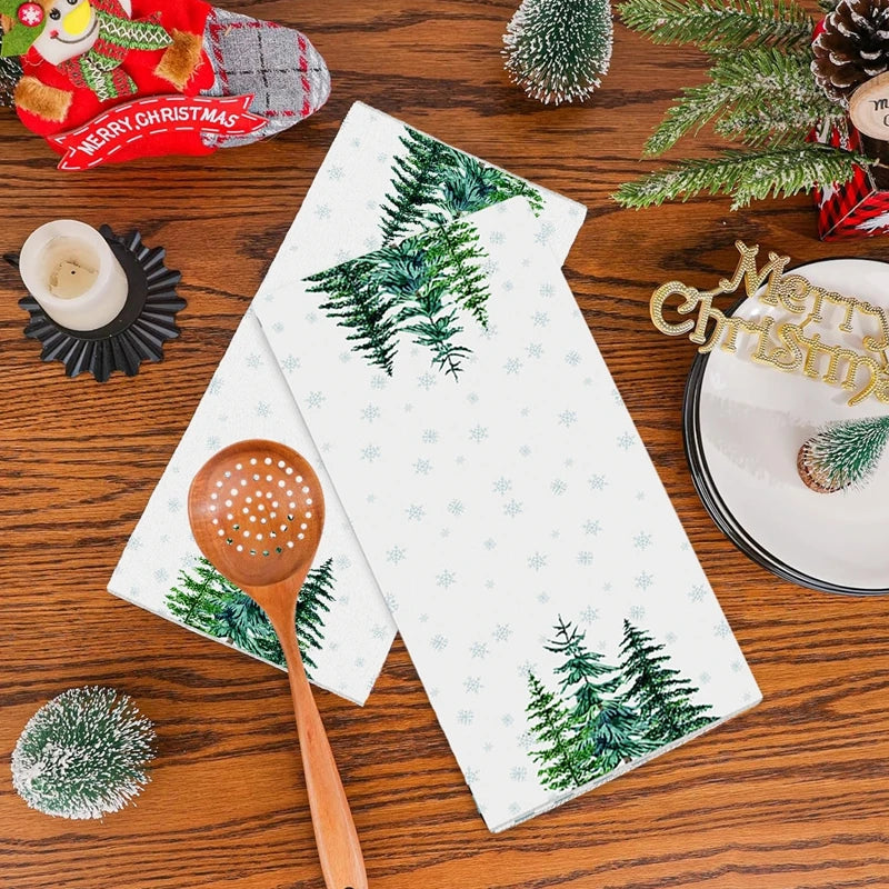 Christmas Kitchen Towels Christmas Decoration for Home 2024 Pendant Xmas Dish Towels Ornaments Navidad Natal New Year Gift 2025