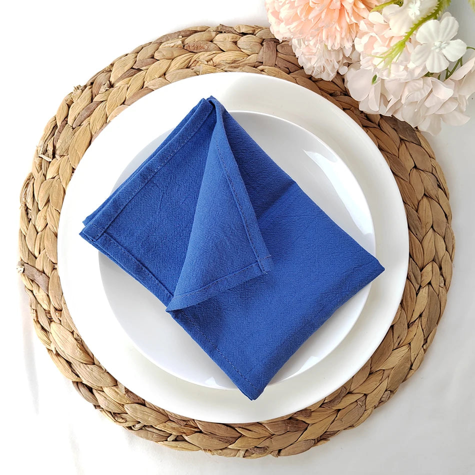 8pcs Christmas Red Cotton Napkins 40x40cm Soft Dinner Napkins Cloth for Fall Thanksgiving Wedding Party Christmas Decoration
