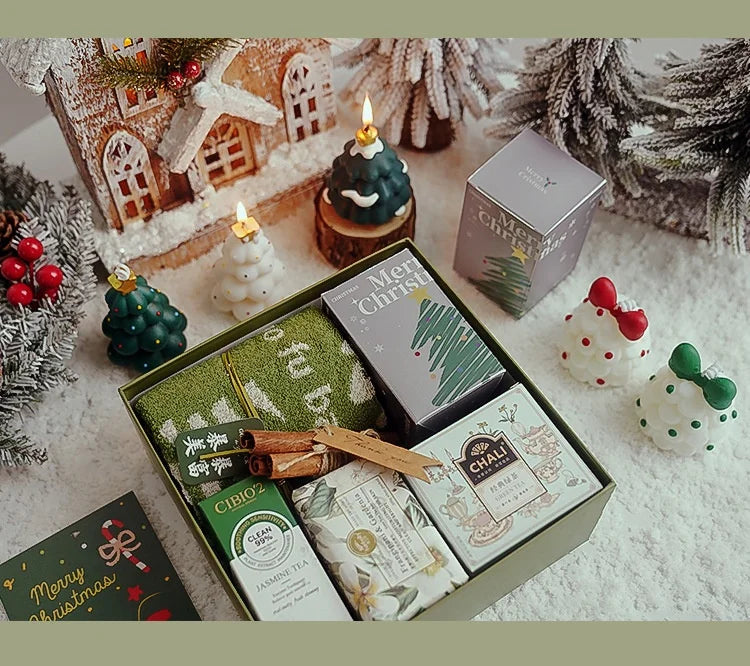 Cute Christmas Tree Scented Candles Handmade Fragrance Creative Ornaments Aromatherapy Xmas Gifts Birthday Gift Home Decor