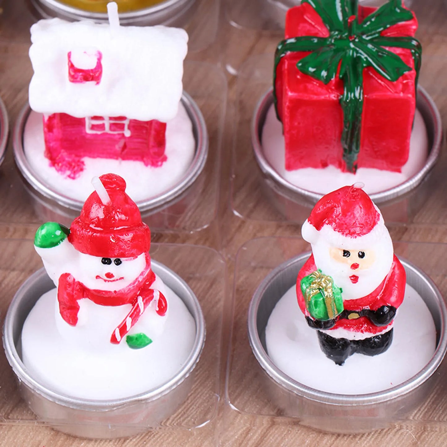 Christmas Tree Scented Candle Handmade Santa Claus Cute Soy Wax Candles Snowman Wedding Candles Home Decoration Party Xmas Gifts