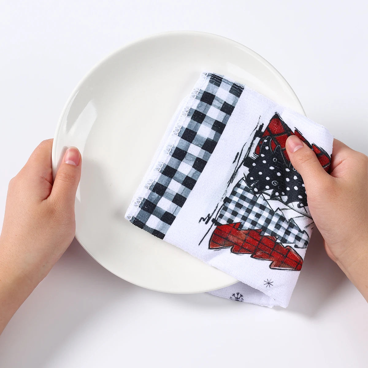 Christmas Kitchen Towels Christmas Decoration for Home 2024 Pendant Xmas Dish Towels Ornaments Navidad Natal New Year Gift 2025