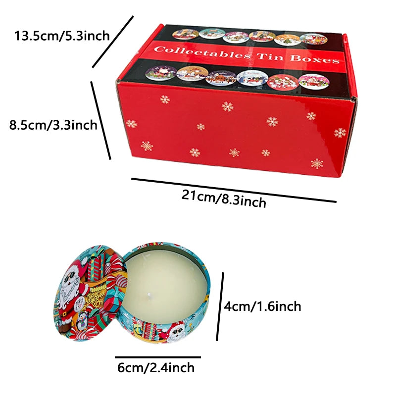 Christmas Scented Candles Set 12 Bulk Home Aromatherapy Candles Perfect Gift for Women Ideal for Candlelight Dinners Spa Baths