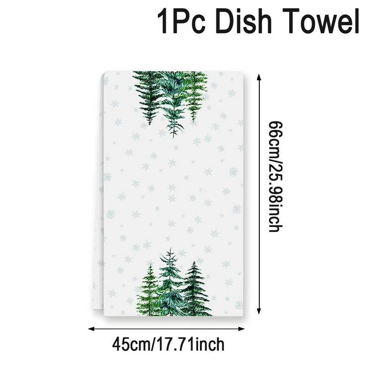 Christmas Kitchen Towels Christmas Decoration for Home 2024 Pendant Xmas Dish Towels Ornaments Navidad Natal New Year Gift 2025