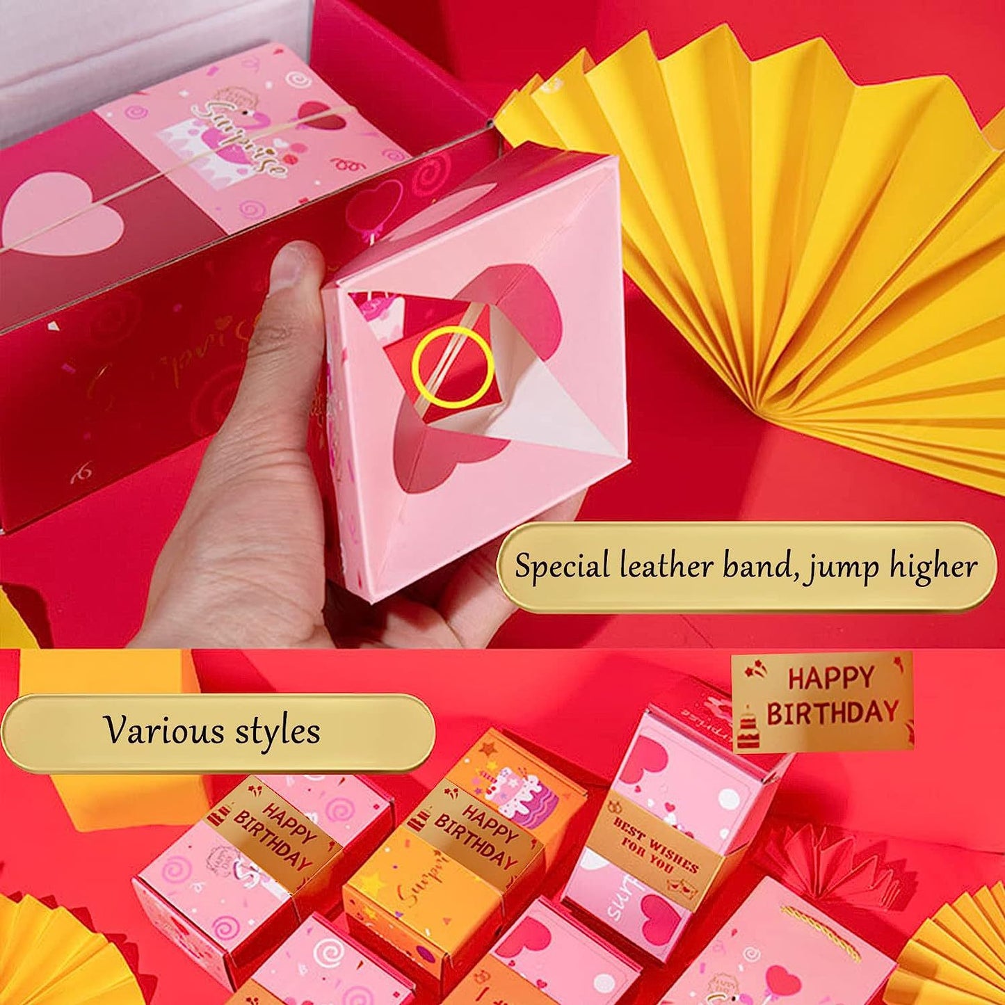 Christmas Gift Box DIY Folding Paper Box Money Pop Up Birthday Surprise Bounce Box Explosions Red Envelope Surpris Gift Box
